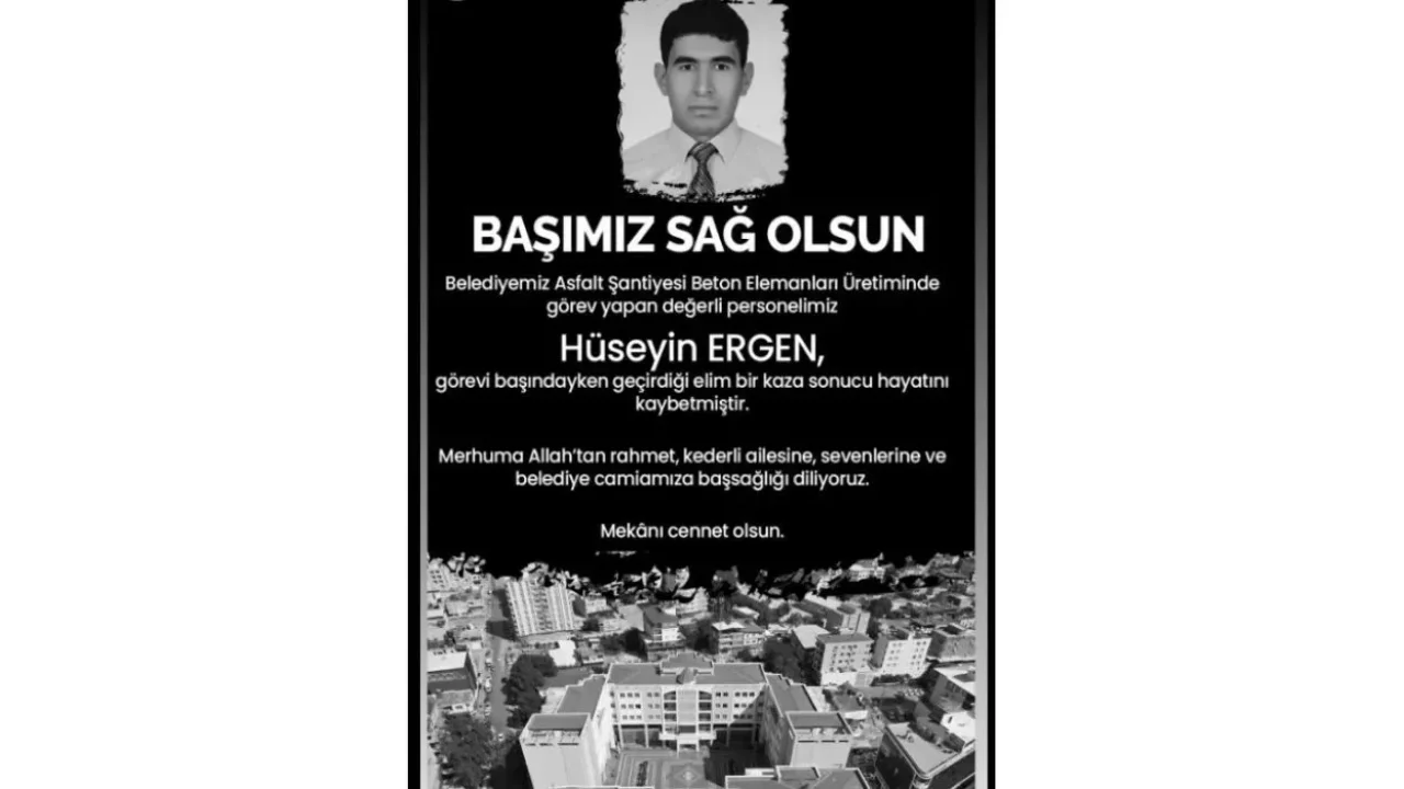 Başkan Çenet’ten Taziye: Hüseyin Ergen’i Kaybettik