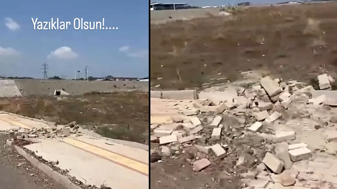 Osmaniye’de Yeni Tamamlanan Kaldırımlar Hasar Gördü Osmaniye’de Yeni Tamamlanan Kaldırımlar Hasar Gördü