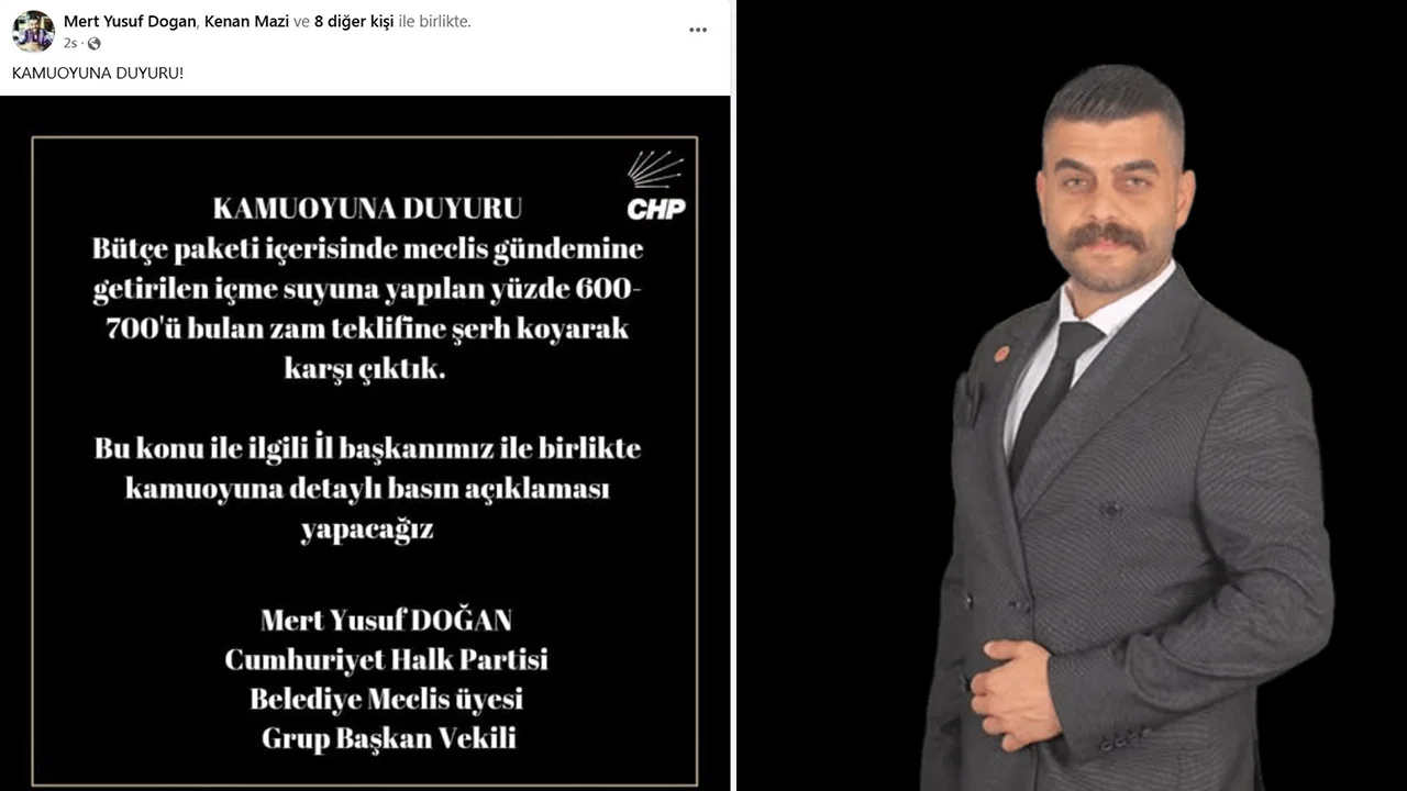 CHP’li Mert Yusuf Doğan: Su Zammına Karşı Çıkıyoruz