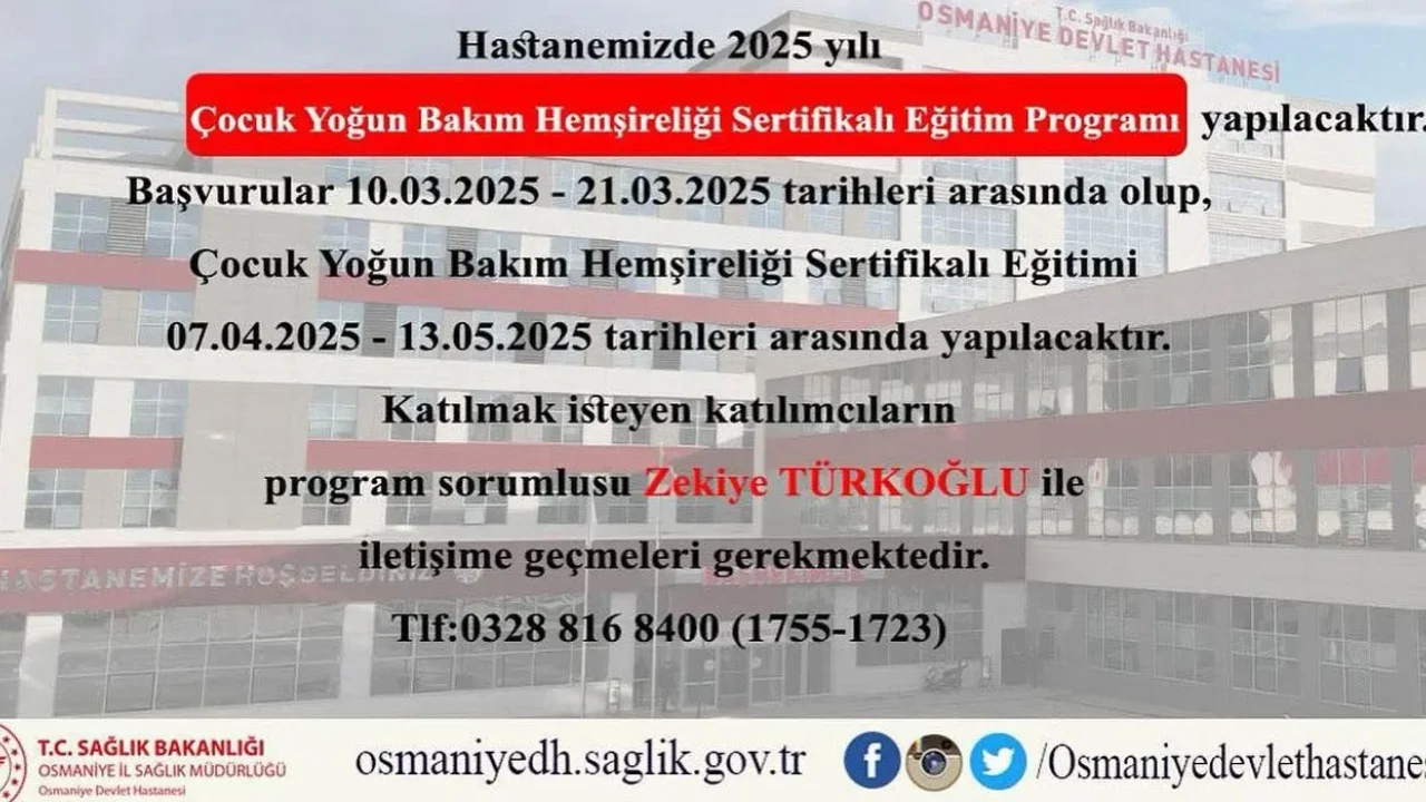 Çocuk Yoğun Bakım Sertifika Programı Başlıyor!