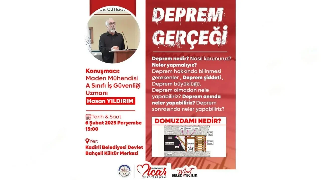 Kadirli Belediyesi, Deprem Farkındalığı İçin Etkinlik Düzenleyecek