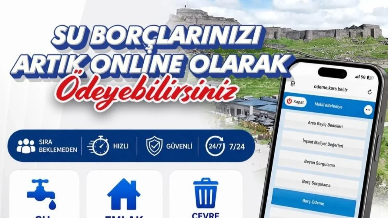 Kars Belediyesi’nden online ödeme kolaylığı