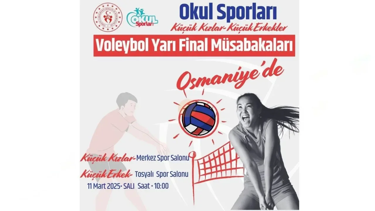 Küçükler Voleybol Yarı Final Maçları Osmaniye’de Başlıyor