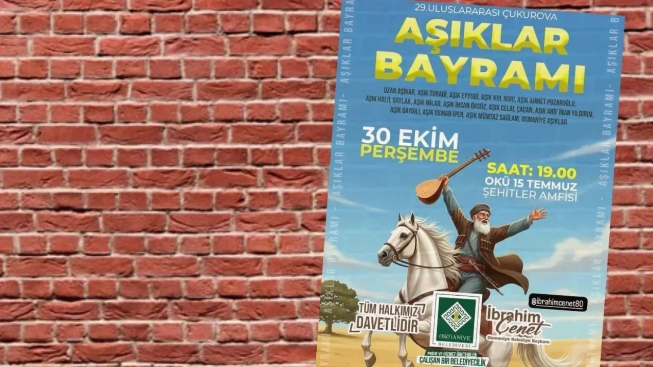 Osmaniye’de 29. Çukurova Aşıklar Bayramı Başlıyor