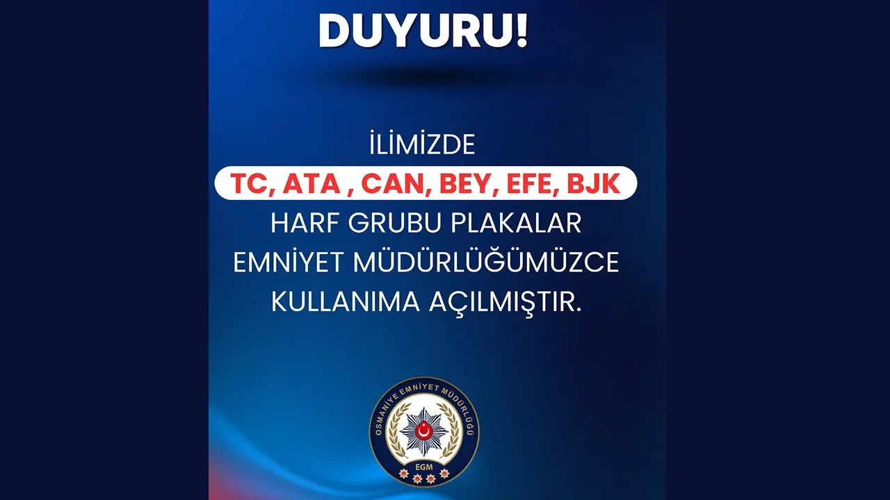 Osmaniye'de "BJK" Plakaları Trafiğe Çıkıyor