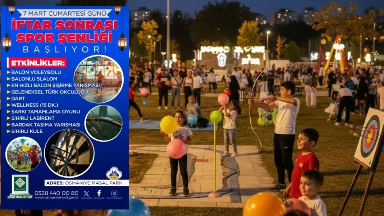 Osmaniye’de İftar Sonrası Spor Şenliği Düzenlenecek