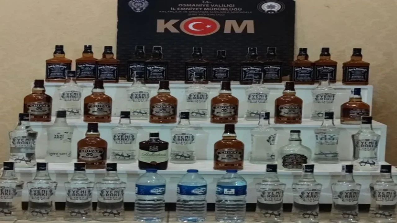 Osmaniye’de Kaçak Alkol Operasyonu: 44,5 Litre Alkol Ele Geçirildi