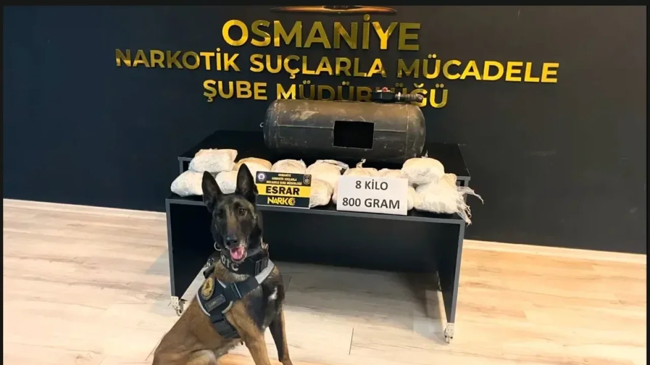 Osmaniye'de LPG Tankında 8 Kilo 800 Gram Esrar Bulundu