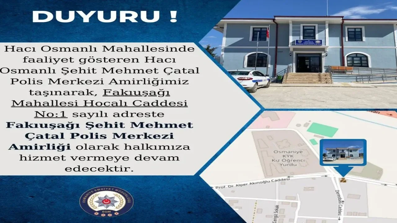 Osmaniye’de Polis Merkezi Yeni Adresinde Hizmette