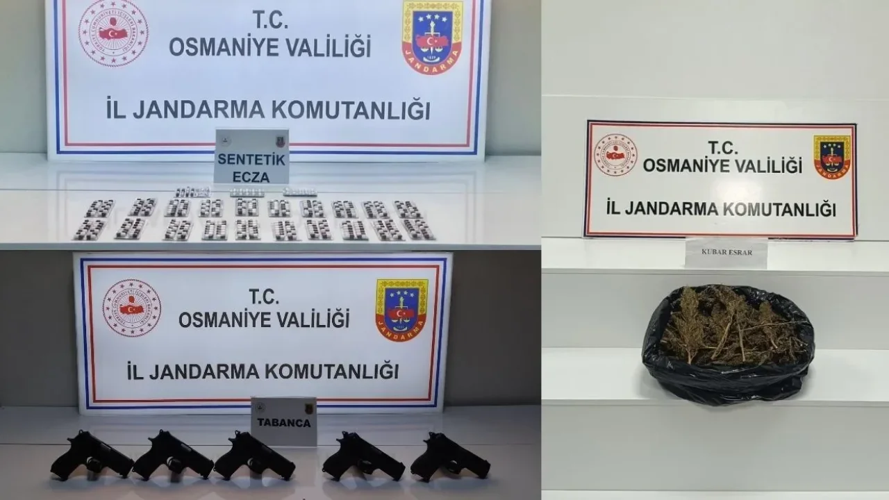 Osmaniye’de Uyuşturucu ve Silah Operasyonu