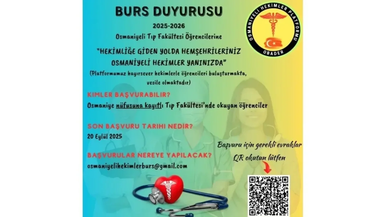 Osmaniyeli Tıp Fakültesi Öğrencilerine Burs Desteği