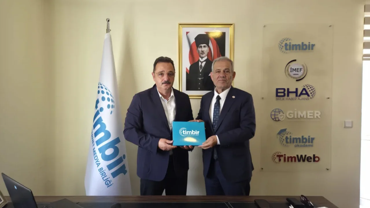 TİMBİR Genel Başkanı Basa’ya Türkiye Gazeteciler Federasyonu Genel Başkanı Karaca'dan ziyaret