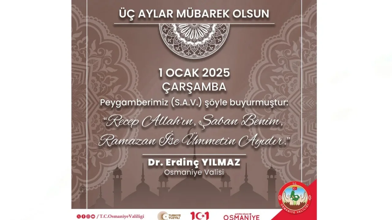 Vali Erdinç Yılmaz, Üç Ayların Başlangıcını Kutladı