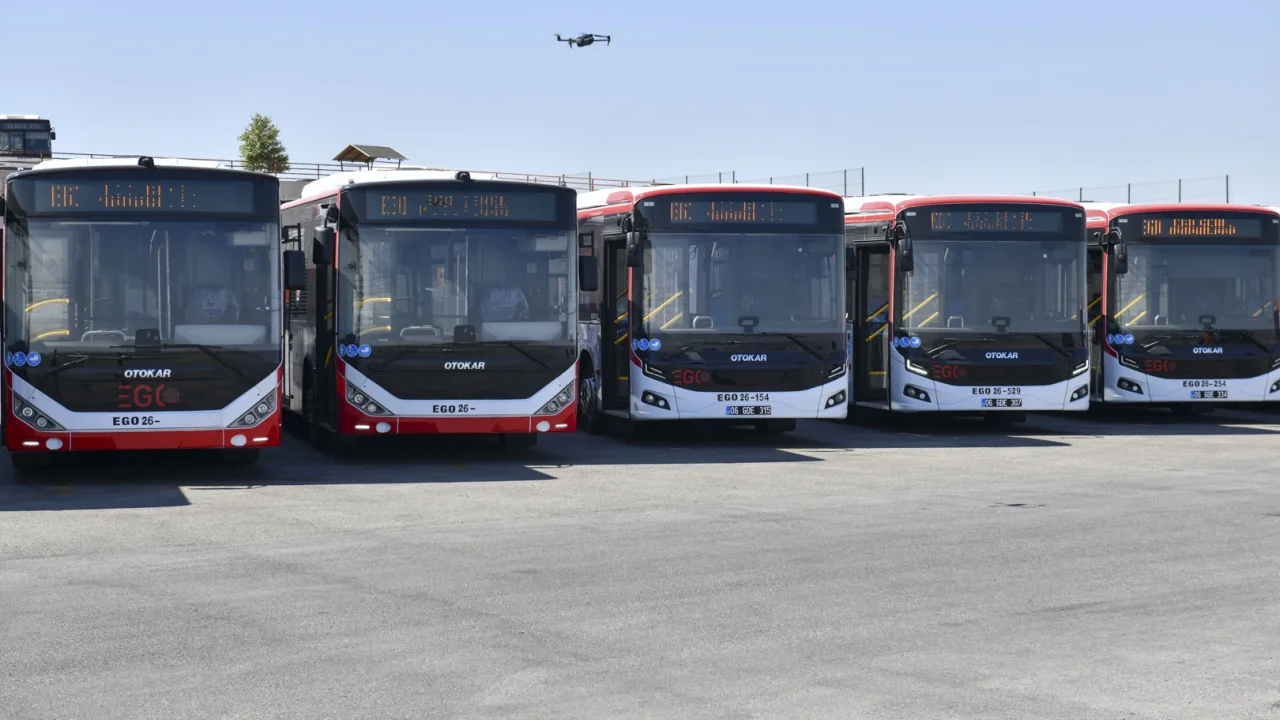 Ankara'da EGO Filosuna 15 Yeni Otobüs