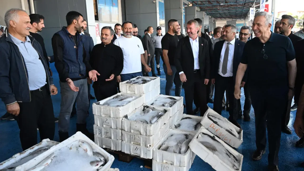 Balık sezonu Ankara Toptancı Hali'nde resmen başladı