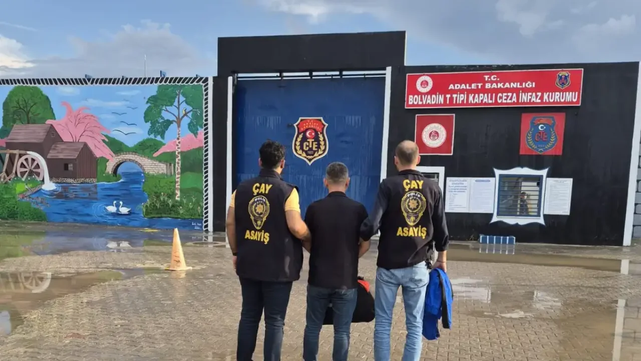 Çay'da 20 yıl hapis cezası bulunan hükümlü yakalandı