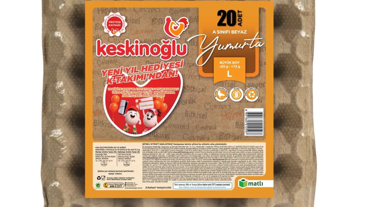 Keskinoğlu yumurta kampanyasıyla yeni yıl hediyesi.