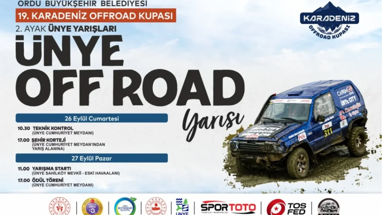 Off Road tutkunları Ünye’de buluşacak