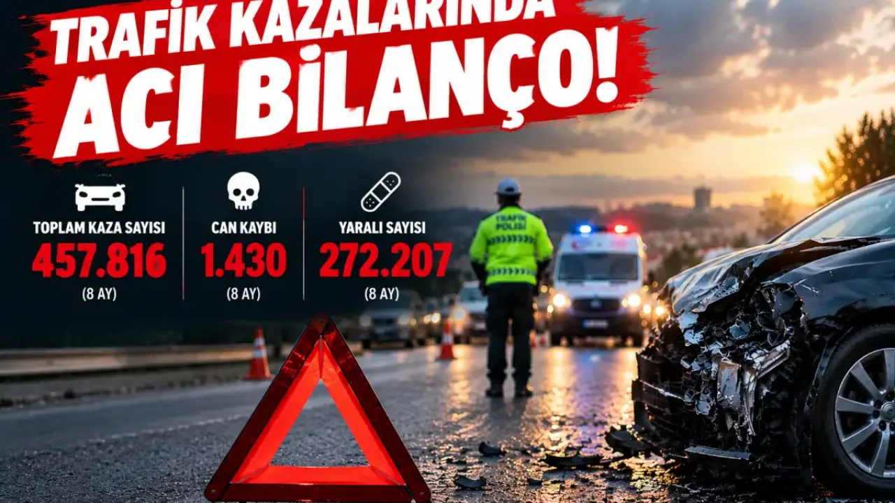 Trafik kazaları 8 ayda 1430 can kaybına yol açtı