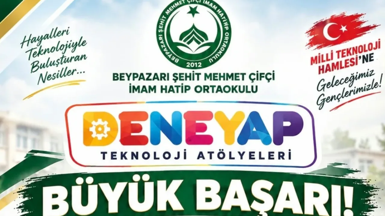 Beypazarı’nda 3 öğrenci Deneyap Teknoloji Atölyeleri’ne katılmaya hak kazandı