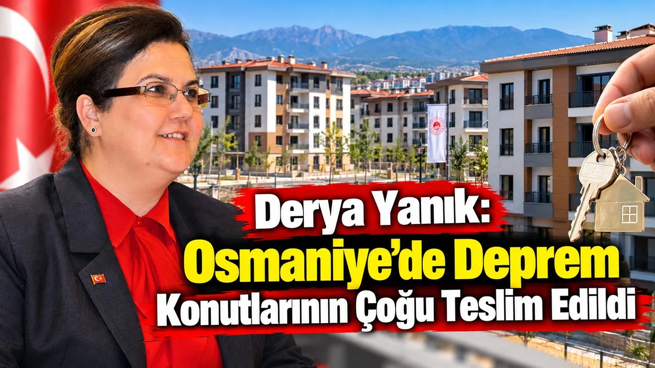 Derya Yanık: Osmaniye’de Deprem Konutlarının Çoğu Teslim Edildi