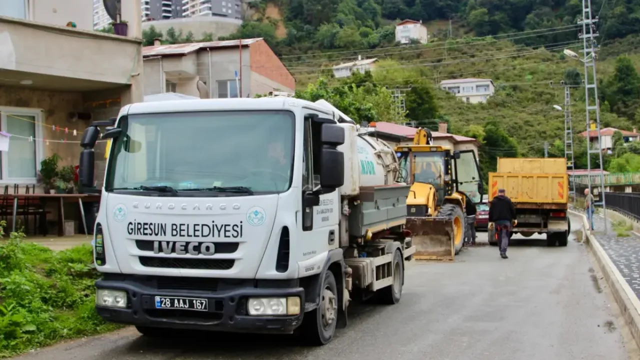 Giresun’da yol ve altyapı çalışmaları sürüyor
