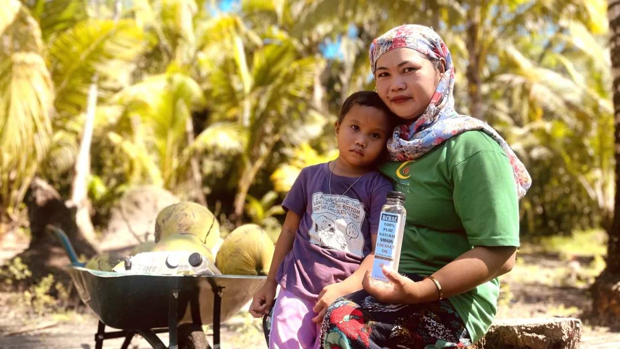 Hindistan cevizi yağı üretimi Filipinler'de.