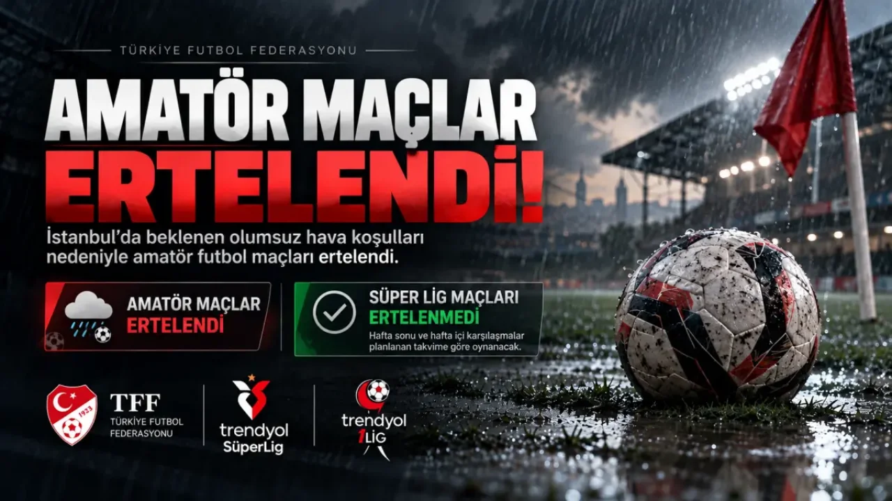 İstanbul Amatör Maçlar Hava Muhalefetiyle Ertelendi