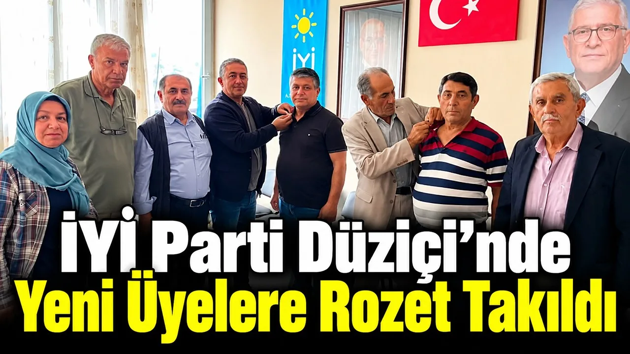 İYİ Parti Düziçi’nde Yeni Üyelere Rozet Takıldı