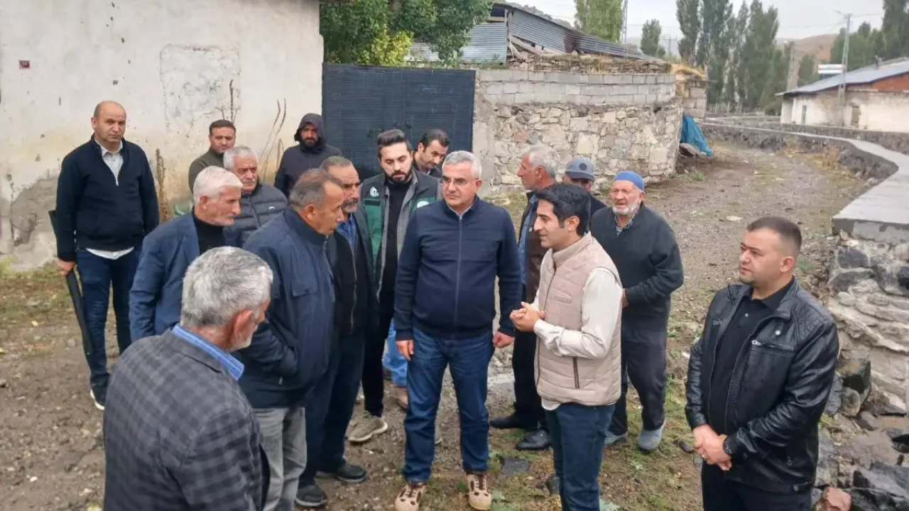 Sarıkamış’ta üç köyede taşkın tesisleri incelendi