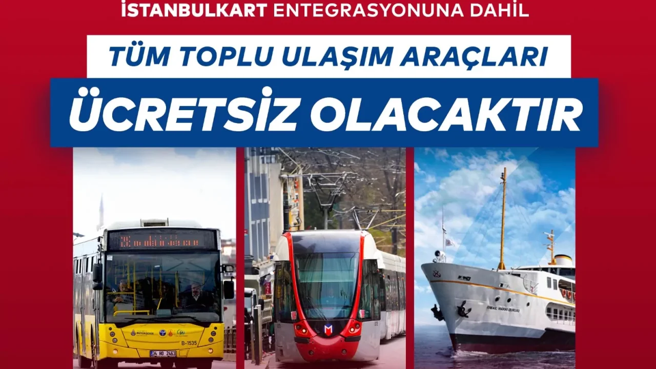 Toplu Ulaşım 6 Ekim'de Ücretsiz Hizmet Veriyor