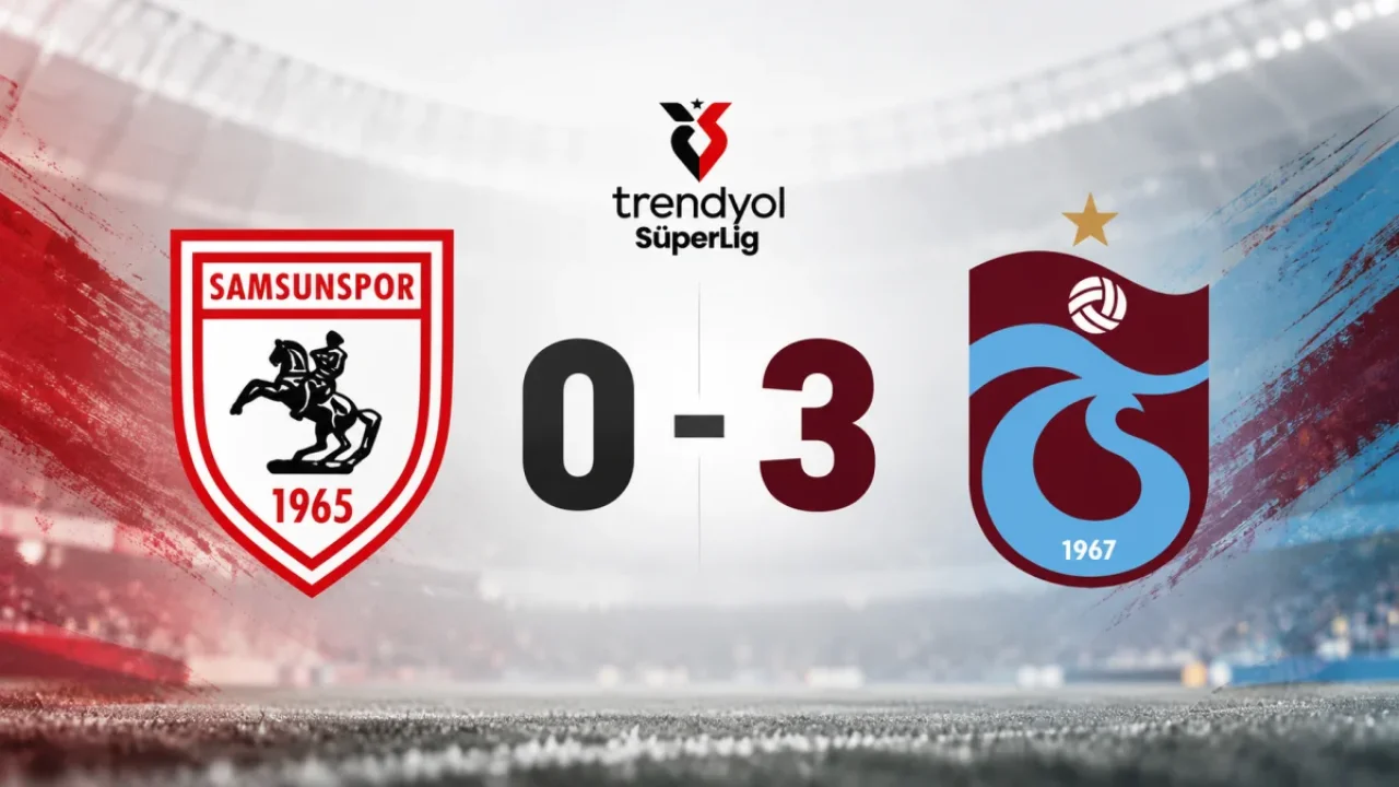 Trabzonspor Karadeniz derbisinde Samsunspor'u mağlup.