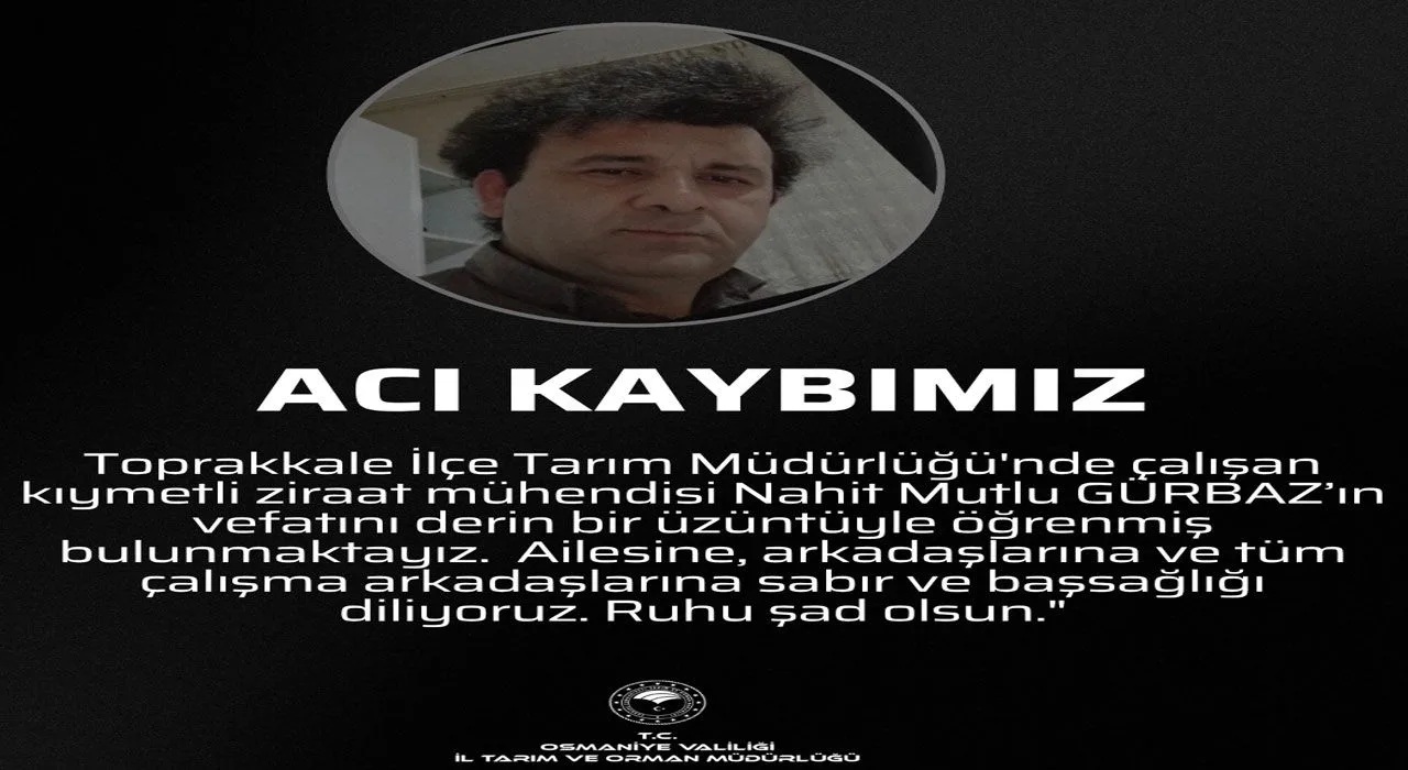 Ziraat Mühendisi Nahit Mutlu Gürbaz Vefat Etti Ziraat Mühendisi Nahit Gürbaz Vefat Etti