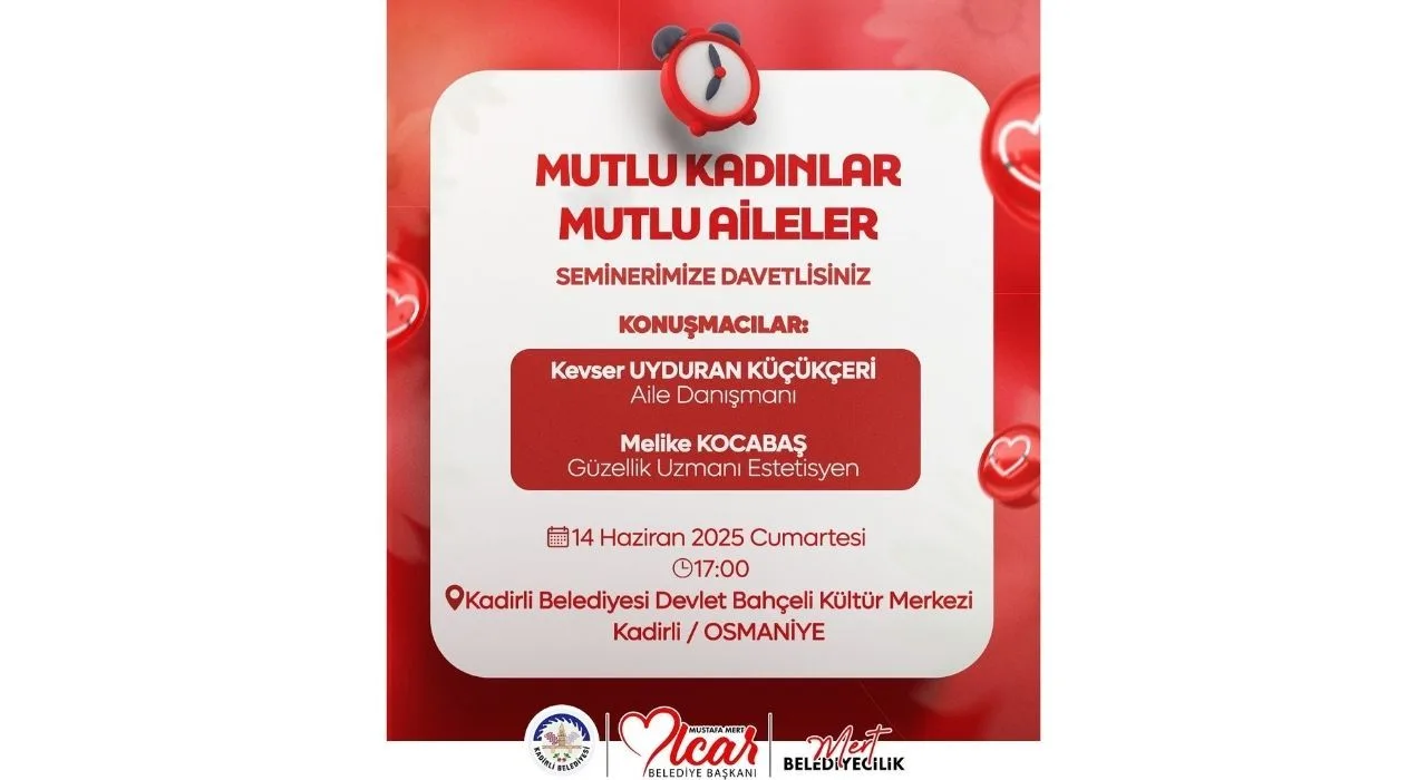 Kadirli Belediyesi’nden Kadınlara Bilinç Semineri