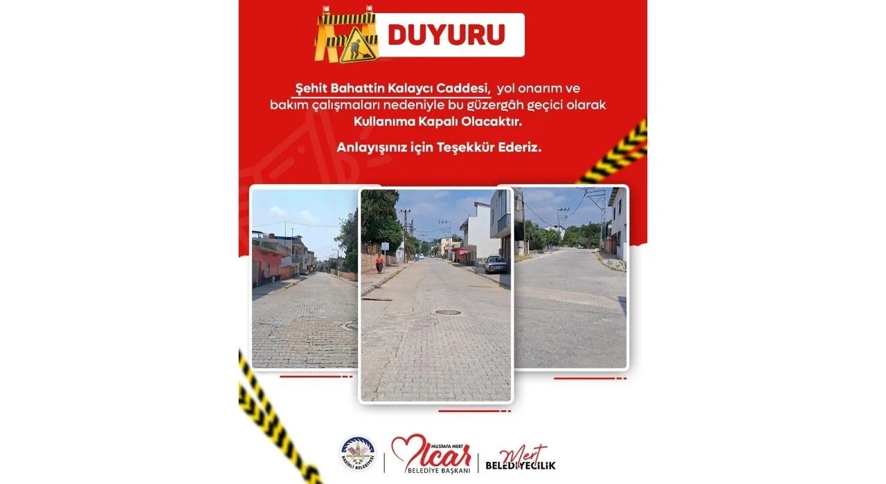 Kadirli'De Bahattin Kalaycı Caddesi Yenileniyor