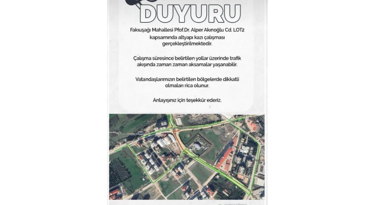 Fakıuşağı'Nda Altyapı Çalışması Başladı