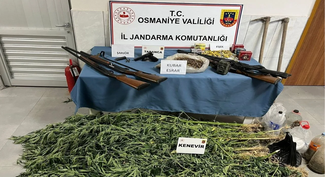 Osmaniye’de Kenevir Ve Silah Operasyonu