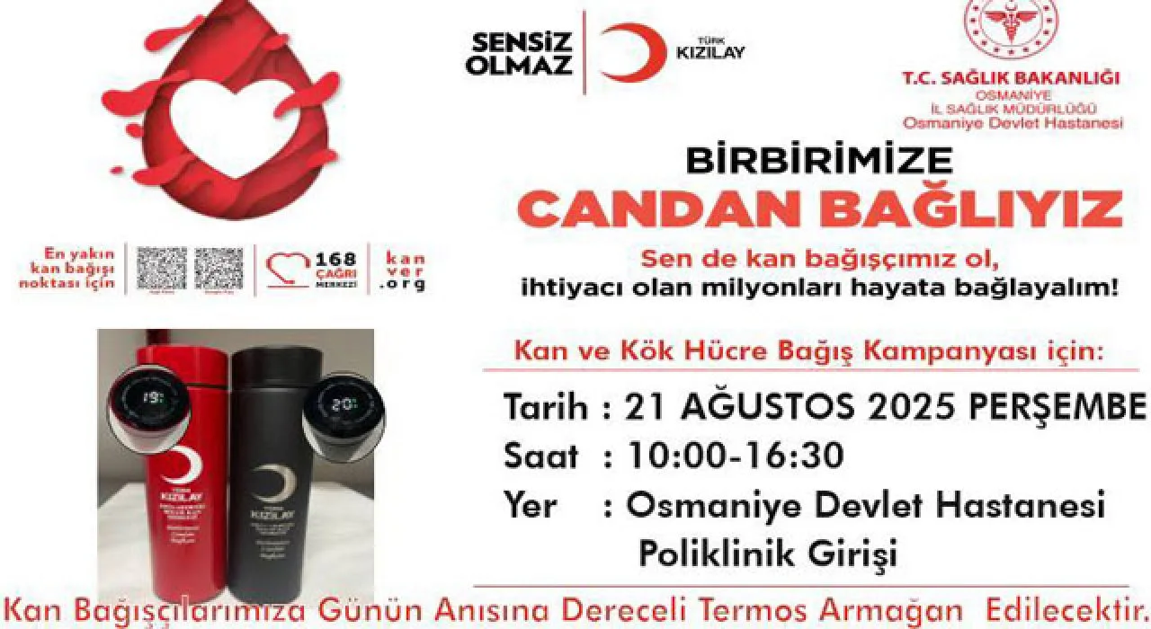 Kızılay Ve Hastane’den Osmaniye’de Kan Seferberliği