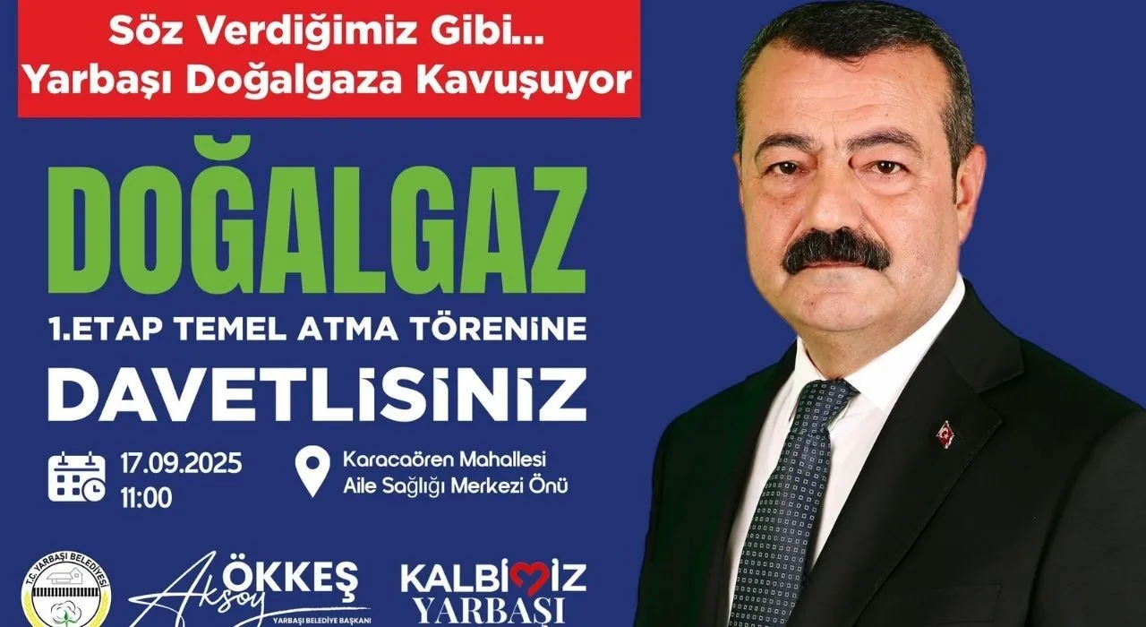 Yarbaşı Beldesi’nde Doğalgaz Temeli 17 Eylül’de Atılıyor