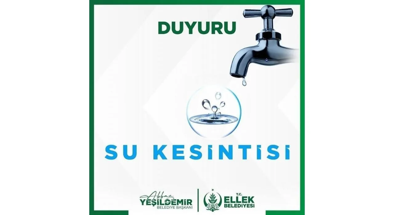 Ellek Beldesi’nde Arıza Nedeniyle Su Kesintisi Uyarısı Ellek Beldesi’nde Arıza Nedeniyle Su Kesintisi Uyarısı