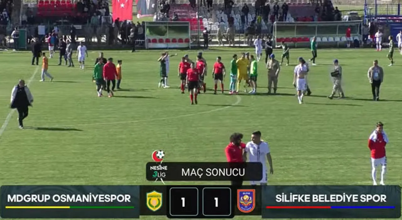 Osmaniyespor, Silifke Ile 1-1 Berabere
