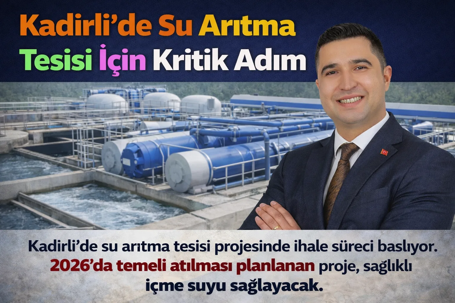 Kadirli’de Su Arıtma Tesisi İçin Kritik Adım